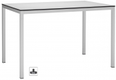 Стол ламинированный Scab Design Mirto сталь, компакт-ламинат HPL белый Фото 1