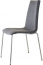 Стул с обивкой Scab Design Mannequin Pop 4 legs сталь, технополимер, ткань хром, серый Фото 1