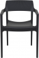 Кресло пластиковое Siesta Contract Tulum стеклопластик, полипропилен черный Фото 10