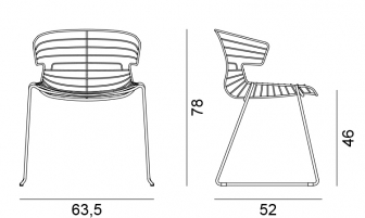 Кресло металлическое на полозьях-thumbs-Фото3