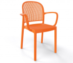 Кресло пластиковое Gaber Panama B полимер-сталь, технополимер оранжевый Фото 1