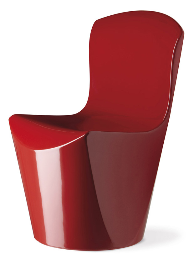 Стул пластиковый Zoe Lacquered, красный