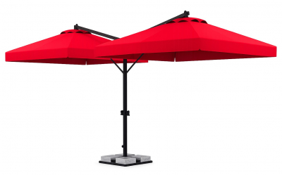 Зонт профессиональный двухкупольный Ø3х6 м THEUMBRELA SEMSIYE EVI Double Banana T алюминий, акрил Фото 8