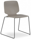 Стул пластиковый на полозьях PEDRALI Babila сталь, технополимер серый Фото 1