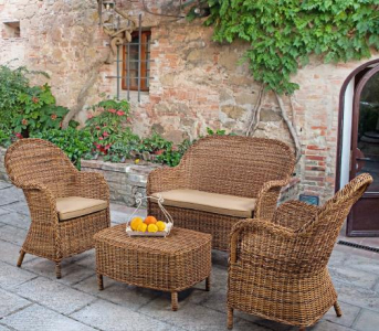 Стол плетеный журнальный Garden Relax Iblis алюминий, искусственный ротанг коричневый Фото 2