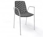 Кресло пластиковое Gaber Alhambra TB металл, технополимер черный, белый Фото 1