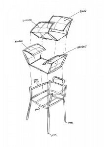 Кресло металлическое c подушками Scab Design Brezza сталь, ткань sunbrella оливковый, светло-зеленый Фото 4
