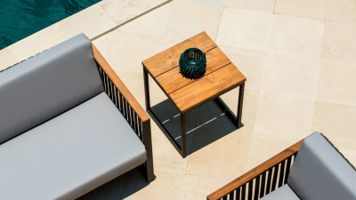 Комплект мебели Skyline Design Horizon алюминий, тик, полиэстер, sunbrella черный, темно-серый, бежевый, натуральный Фото 10