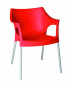 Кресло пластиковое Resol Pole armchair алюминий, полипропилен красный Фото 1
