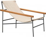Кресло лаунж металлическое Scab Design Dress Code Smart Outdoor сталь, ироко, акрил антрацит, бежевый Фото 1