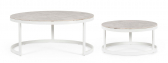 Комплект кофейных столиков Garden Relax Talunas алюминий, керамика белый Фото 5
