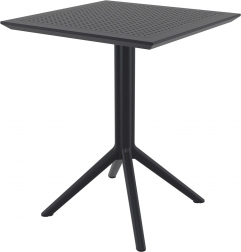 Стол пластиковый складной Sky Folding Table 60, черный, 600х600х740 мм