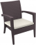 Кресло пластиковое плетеное с подушкой Miami Lounge Armchair