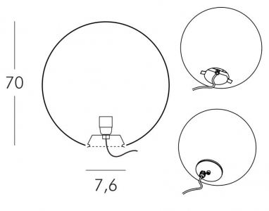 Светильник пластиковый Шар 70 SLIDE Globo Lighting OUT полиэтилен белый Фото 2