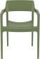 Кресло пластиковое Siesta Contract Tulum стеклопластик, полипропилен оливковый Фото 9