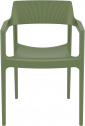 Кресло пластиковое Siesta Contract Tulum стеклопластик, полипропилен оливковый Фото 9