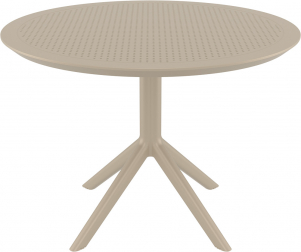 Стол пластиковый Sky Table Ø105, бежевый, Ø1050х740 мм