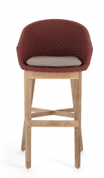 Кресло плетеное барное с подушкой-thumbs-Фото4