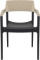 Кресло пластиковое Siesta Contract Tulum стеклопластик, полипропилен черный, бежевый Фото 8
