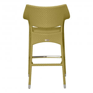 Кресло барное плетеное JANUS et Cie Amari алюминий, искусственный ротанг бамбуковый зеленый Фото 5