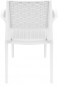 Кресло пластиковое плетеное Siesta Contract Capri стеклопластик белый Фото 8