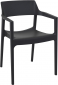 Кресло пластиковое Siesta Contract Tulum стеклопластик, полипропилен черный Фото 1
