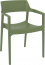 Кресло пластиковое Siesta Contract Tulum стеклопластик, полипропилен оливковый Фото 3