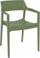 Кресло пластиковое Siesta Contract Tulum стеклопластик, полипропилен оливковый Фото 1