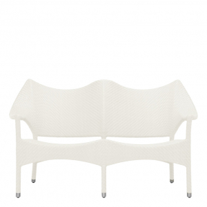 Диван двухместный плетеный JANUS et Cie Amari алюминий, искусственный ротанг известняковый Фото 4