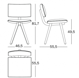 Стул деревянный с обивкой-thumbs-Фото3