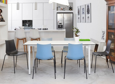 Стул пластиковый Scab Design Zebra Technopolymer 4 legs сталь, технополимер антрацит Фото 4