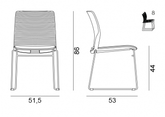 Стул на полозьях с обивкой-thumbs-Фото3