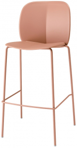 Стул пластиковый полубарный Scab Design Mentha Go Green сталь, технополимер карамельный Фото 5