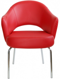 Кресло с обивкой Beon A621 металл, экокожа красный Фото 2