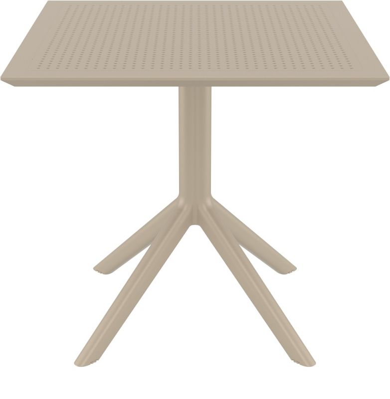 Стол пластиковый Sky Table 80, бежевый, 800х800х740 мм