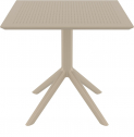 Стол пластиковый Siesta Contract Sky Table 80 сталь, пластик бежевый Фото 1