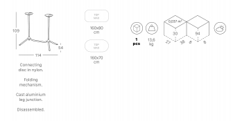 Подстолье металлическое барное двойное складное-thumbs-Фото3
