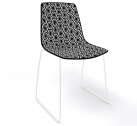 Стул пластиковый Gaber Alhambra S сталь, технополимер черный, белый Фото 1