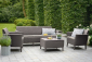 Комплект пластиковой мебели Keter Salemo 3 seater set пластик с имитацией плетения капучино, песочный Фото 3