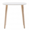 Столик журнальный PEDRALI Malmo ясень, компакт-ламинат HPL беленый ясень, белый Фото 1