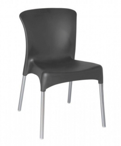 Стул пластиковый Resol Hey chair алюминий, полипропилен темно-серый Фото 1