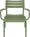 Кресло лаунж пластиковое Siesta Contract Paris Lounge стеклопластик оливковый Фото 7