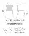 Стул пластиковый Gaber Tema Air 6 металл, технополимер Фото 2
