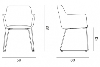 Кресло с обивкой на полозьях-thumbs-Фото3