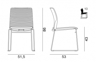 Стул пластиковый на полозьях-thumbs-Фото3