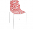 Стул пластиковый Gaber Alhambra NA металл, технополимер белый, красный Фото 1