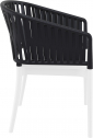 Кресло пластиковое Siesta Contract Portofino стеклопластик, полипропилен белый, черный Фото 8