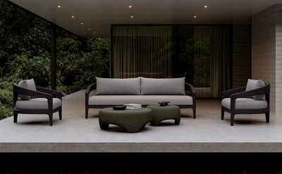 Кресло деревянное с подушкой SNOC Whale Noche тик, акрил ночь Фото 8