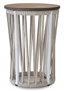 Столик кофейный плетеный Rever Levante сталь, роуп, эвкалипт Фото 1