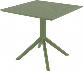 Стол пластиковый Sky Table 80, оливковый, 800х800х740 мм